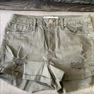 RSQ sunset high rise jean shorts so 11 (juniors)